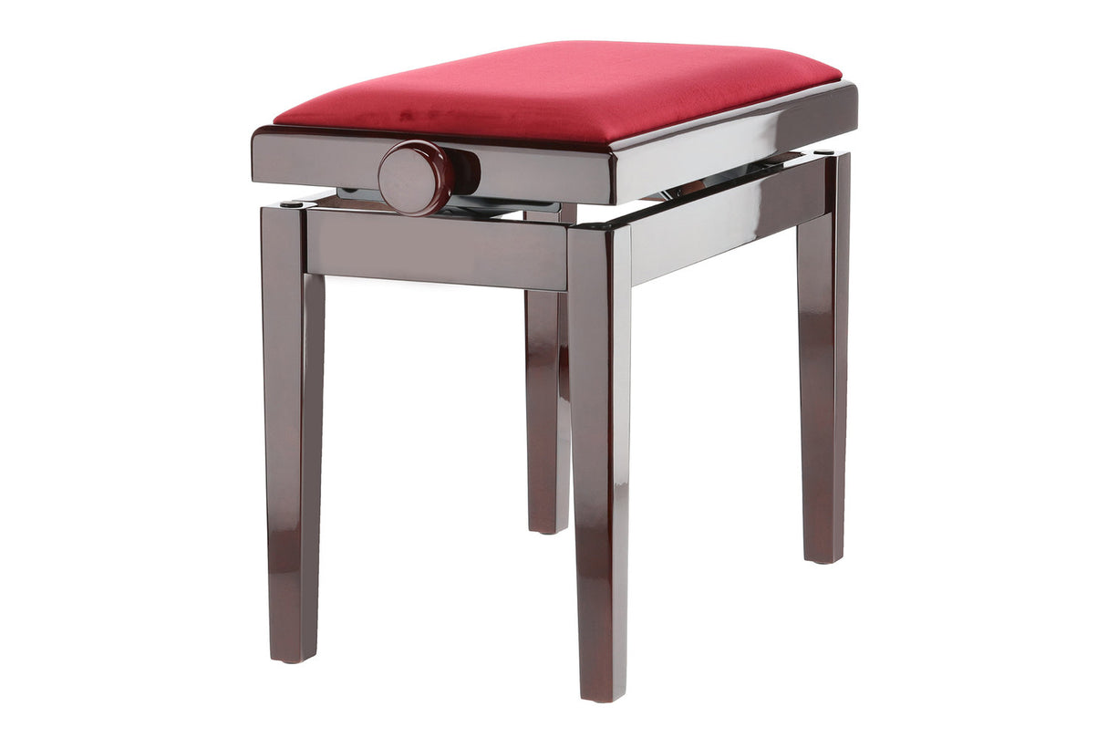 GEWA Piano bench Deluxe - Mahogany highgloss (Dark red seat)