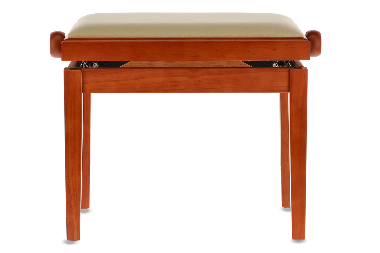 GEWA Piano bench Deluxe - Cherry tree matt (Beige seat)