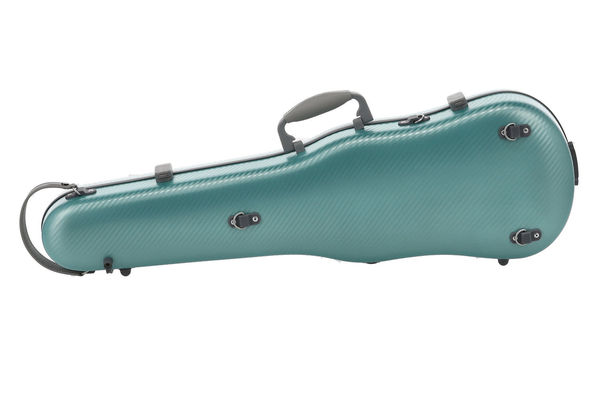 PURE GEWA Form shaped violin cases Polycarbonate FUN - 4/4 - 1/2 (Green / Black)