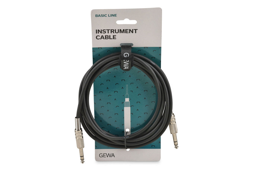 GEWA Basic Line stereo-instrumentkabel 3 m, 6,3 mm jack