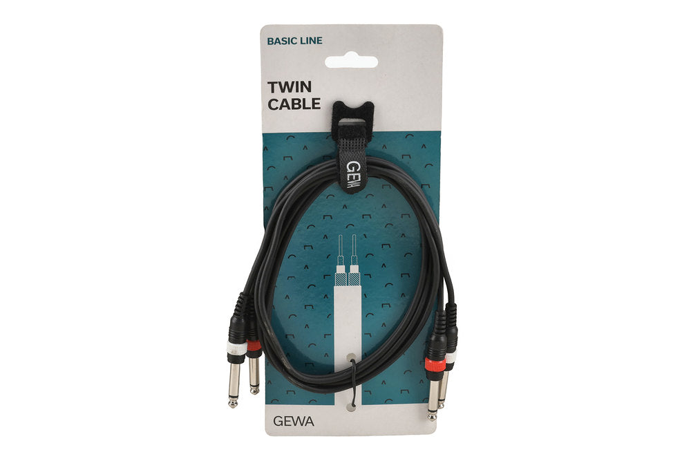 GEWA Basic Line dobbeltkabel 1,5 m, 2 x mono-jack