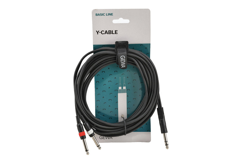 GEWA Basic Line Y-kabel 6 m, stereo-jack til 2 x mono-jack