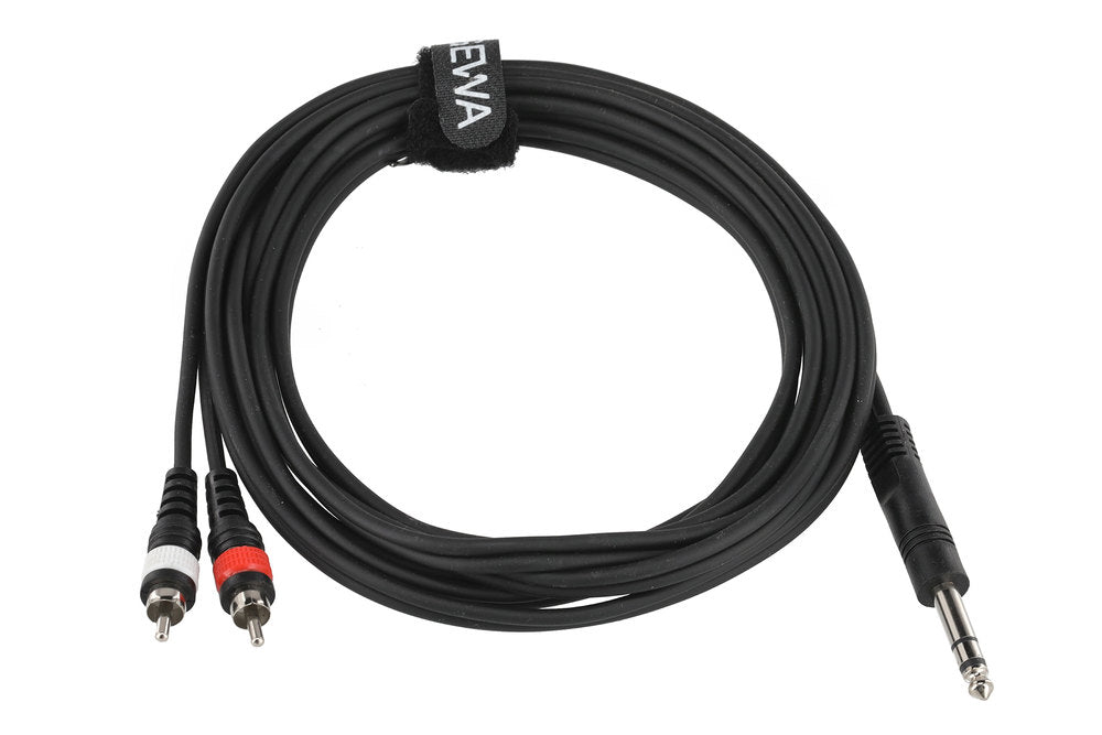 GEWA Basic Line Y-kabel 3 m, stereo-jack til 2 x cinch