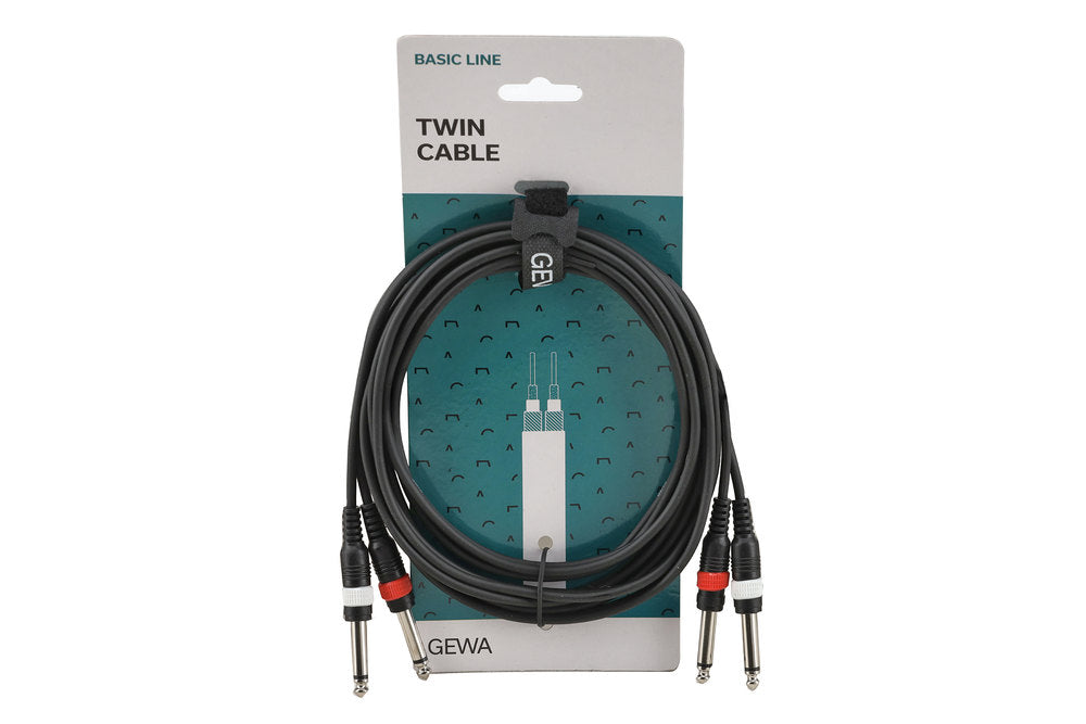 GEWA Basic Line dobbeltkabel 3 m, 2 x mono-jack