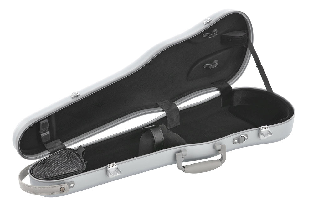 GEWA Polycarbonate formkasse til violin 1/2-4/4, sølv
