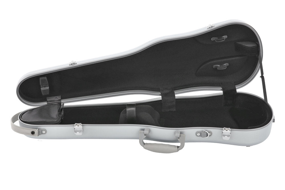 GEWA Polycarbonate formkasse til violin 1/2-4/4, sølv