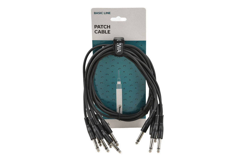 GEWA Basic Line patchkabel 0,9 m, lige mono-jack, 6 stk.