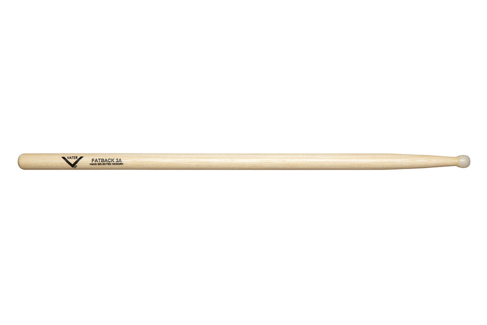 Vater 3A Fatback trommestikker, hickory, nylonspids