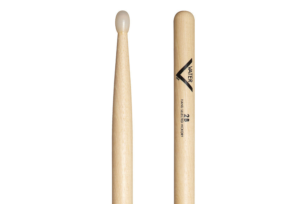 Vater 2B trommestikker, hickory, nylonspids