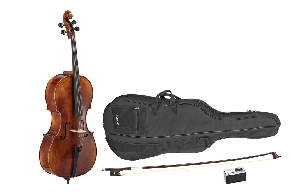 GEWA Sonata Europa Deluxe cello 4/4, sat op, massarandubabue, taske