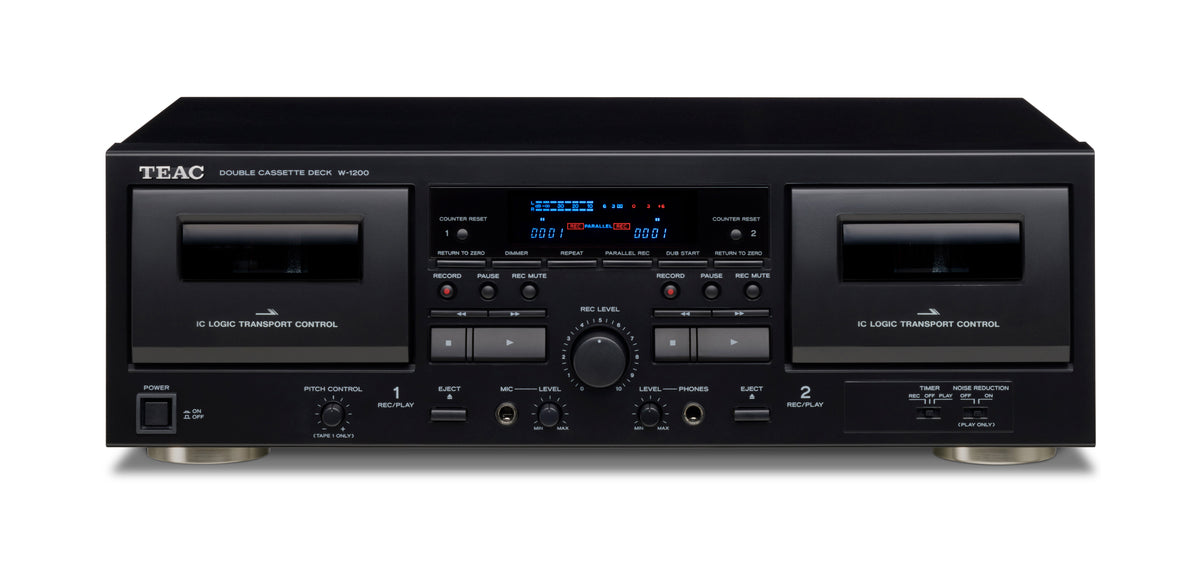 TEAC W-1200 Dobbelt Kassette Afspiller (Sort)