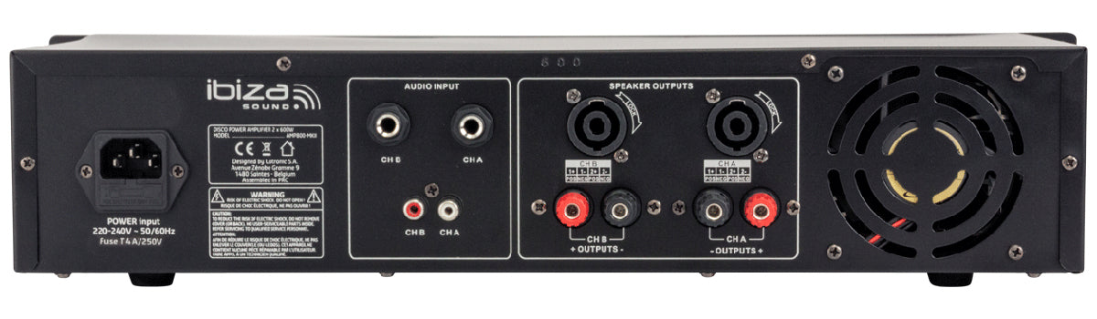 Ibiza AMP600-MKII Effektforstærker (2x480W)