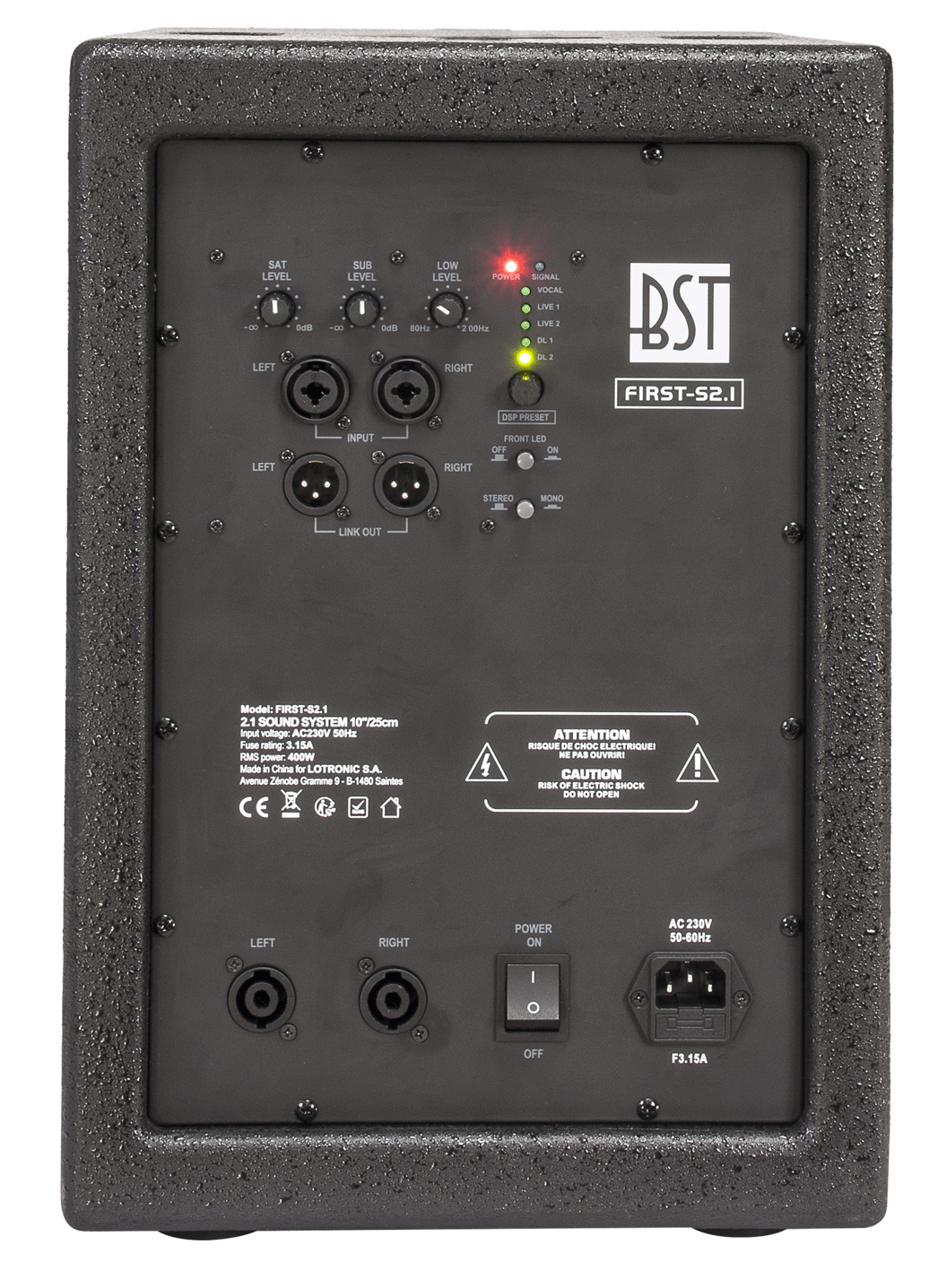 BST FIRST 2.1 - Aktivt Højttaler System (400W)