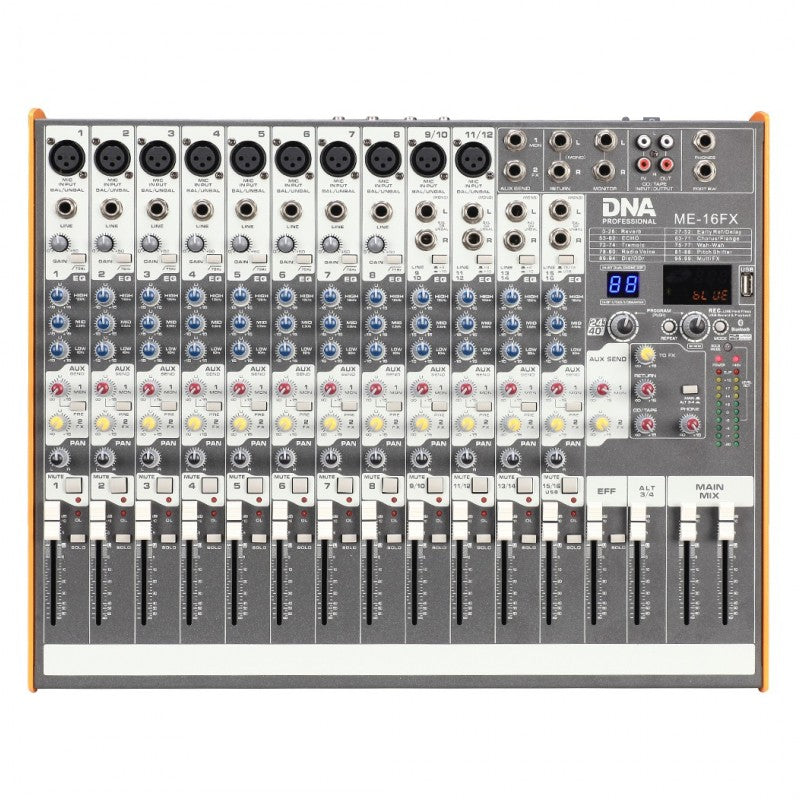 DNA ME-16FX Mixer 16 Kanaler med Bluetooth & USB