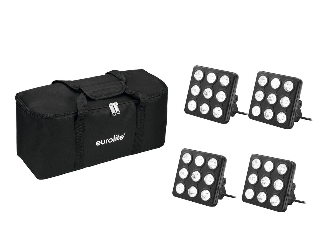 EUROLITE Set 4x LED Party Panel RGB+UV + Soft Bag