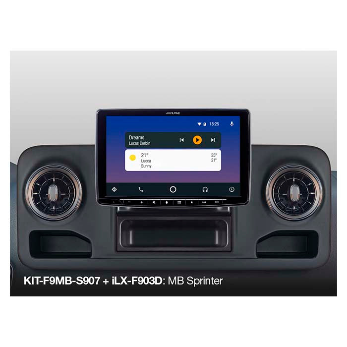 Alpine 9" monteringssæt Sprinter w907 2018->