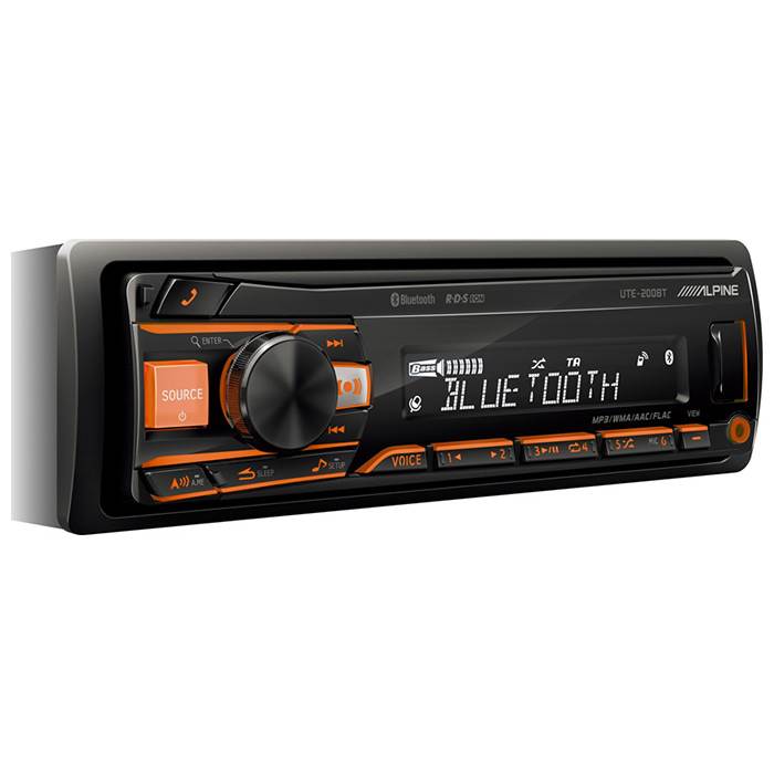 ALPINE UTE-200BT Bilradio m. Bluetooth og USB