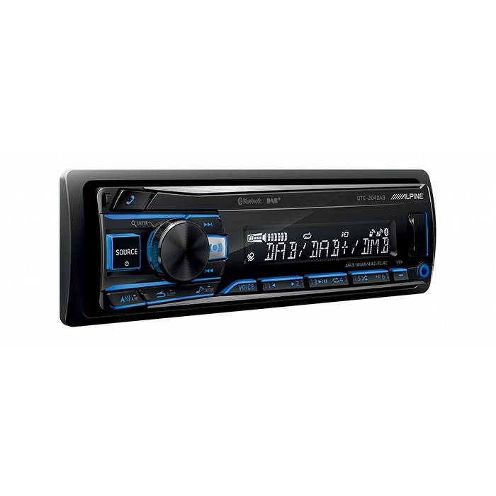 ALPINE UTE-204DAB 1-DIN Bilstereo m. Bluetooth og DAB+