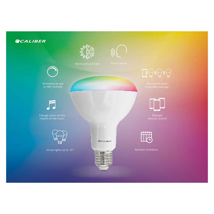 Caliber BR30 smart home starterpack LED-pære hvid/multi