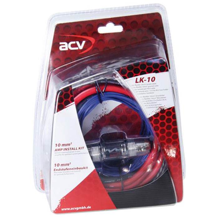 Bil Forstærker 2-kanals Kabelsæt (10mm2)
