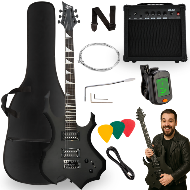 V-TONE EGS 39 MBK elektrisk guitarpakke 4/4, sort