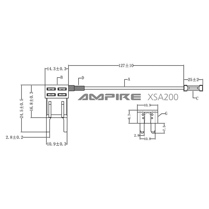 Ampire Tap til Mini ATO-sikring 10A (ACS) - 1 Stk.