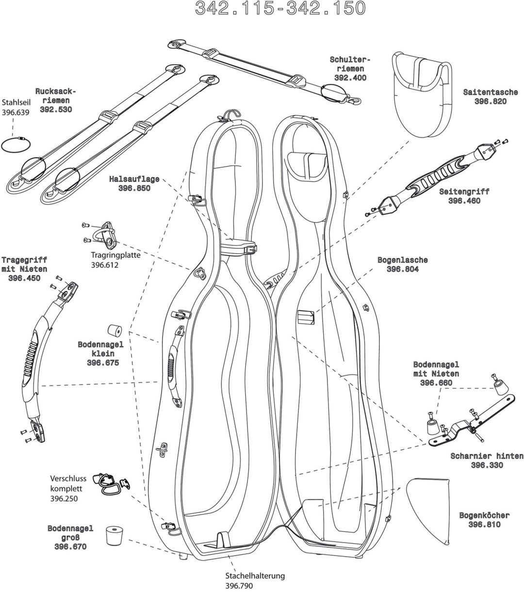 GEWA Cello case Idea Original Carbon 2.9 - Bearing ring plate