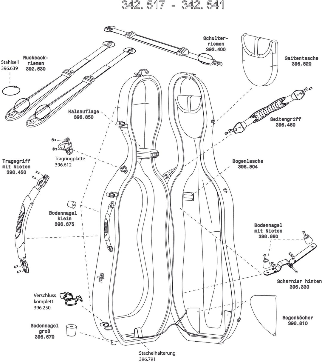 GEWA Cello case Idea Original Carbon 2.9 - Bearing ring plate