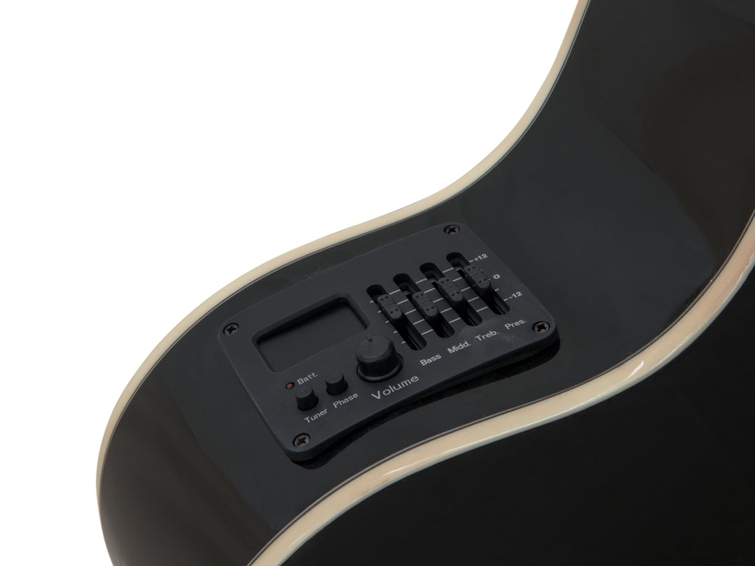 DiMavery AW-400 Western Guitar (Sort)