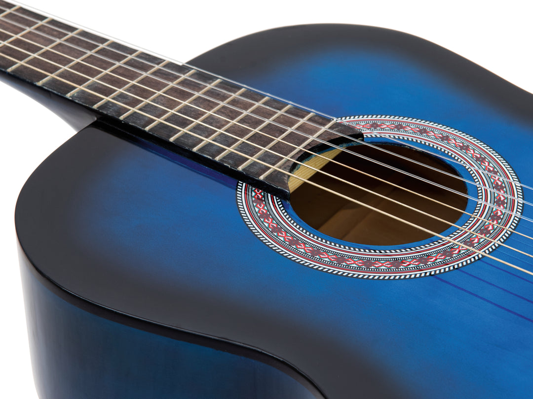 DiMavery AC-303 Klassisk Spansk Guitar (Blå burst)