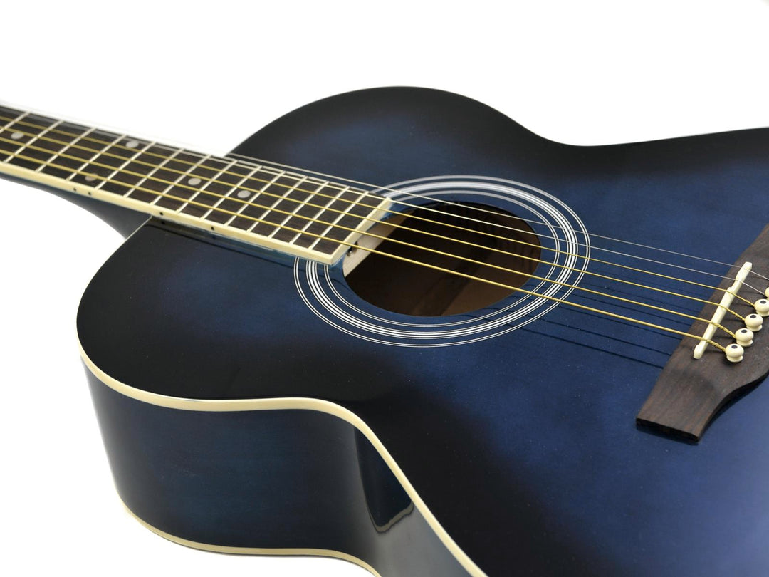 DiMavery AW-303 Western Guitar (Blå burst)