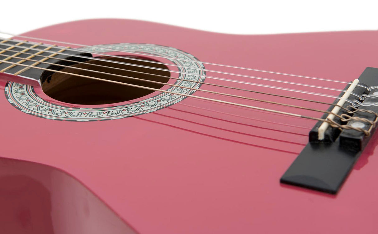 DiMavery AC-303 Klassisk Spansk Guitar 1/2 (Pink)
