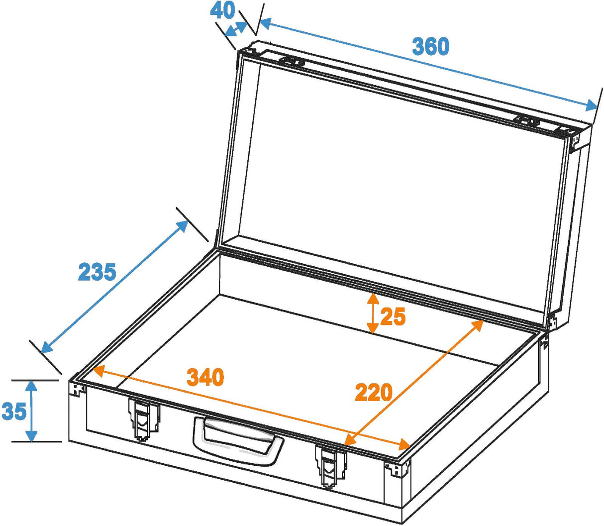 DiMavery Flightcase til pedaler lille