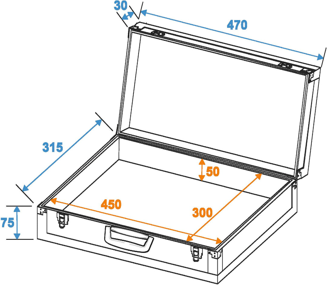 DiMavery Flightcase til pedaler stor