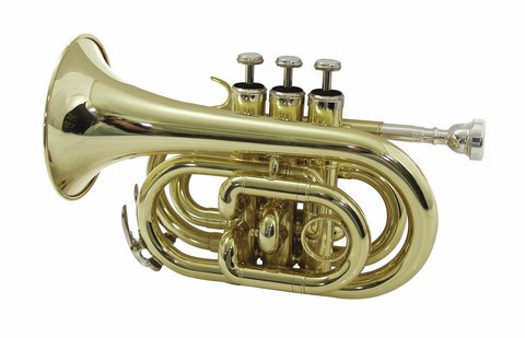 DiMavery TP-300 Bb Pocket Trumpet, Guld