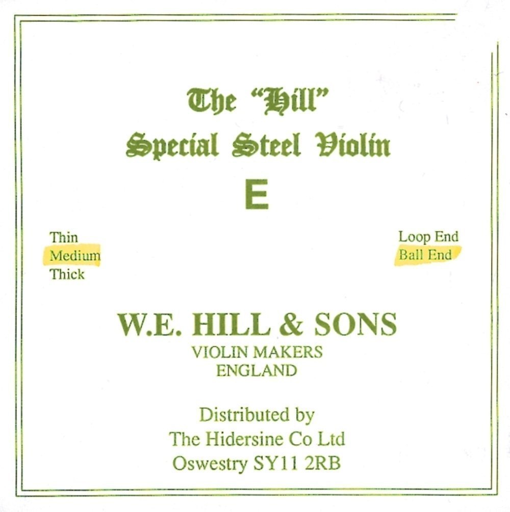 Hill E-streng til violin, Gold, kugle, tynd