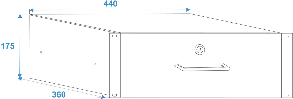 OMNITRONIC Rack Drawer with lock 4U
