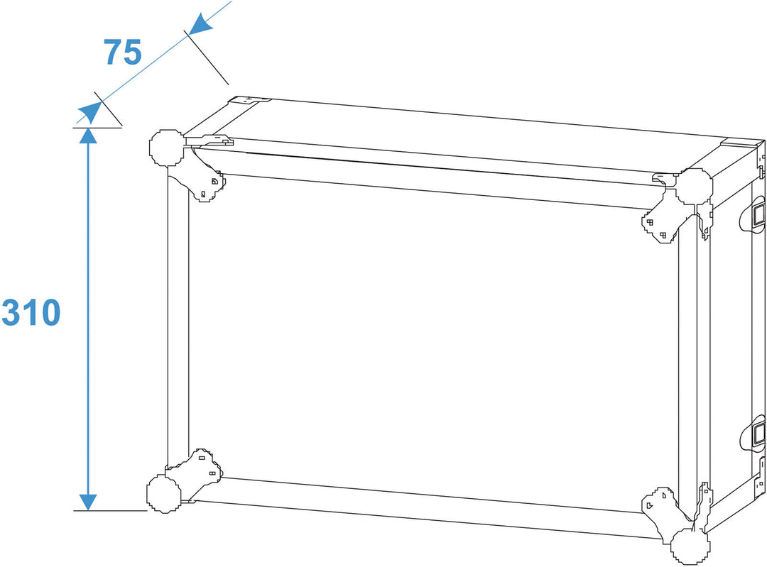 ROADINGER Effect Rack CO DD, 6U, 24cm deep, black
