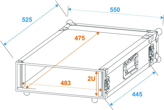 Roadinger Forstærker Rack Pro 2 Unit (45cm)