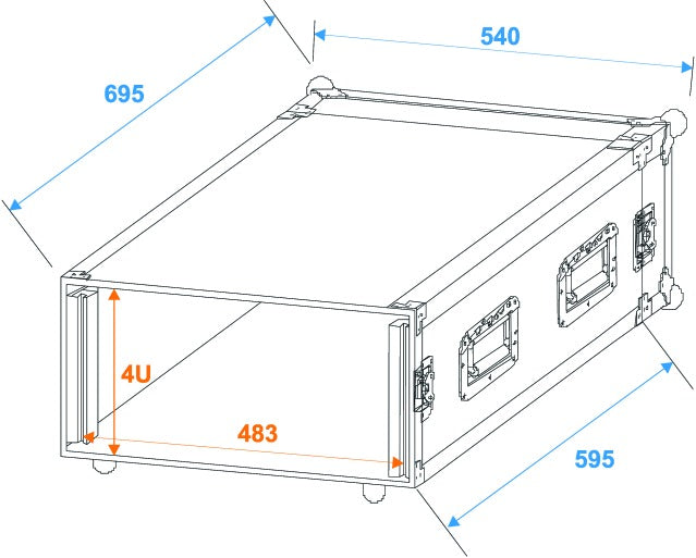 Forstærker Rack PR-2ST 4 Unit (57cm Dyb)