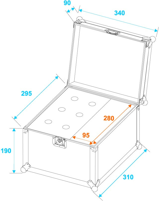 Mikrofon Flightcase Road 6 (Sort)