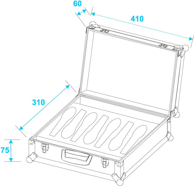 Mikrofon Flightcase Road 7 (Sort)