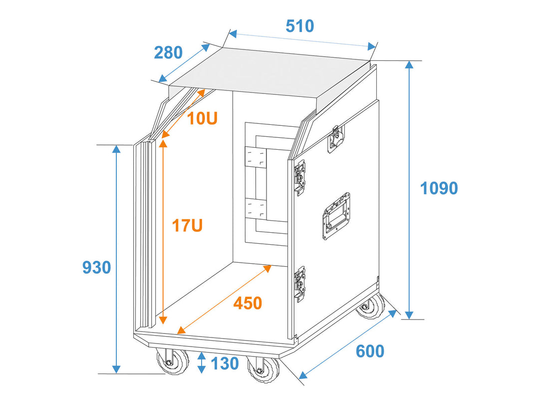 ROADINGER Special Combo Case LS5 Laptop Desk, 17U