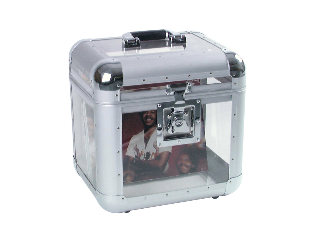 ROADINGER Record Case ALU 75/25, rounded, acryl