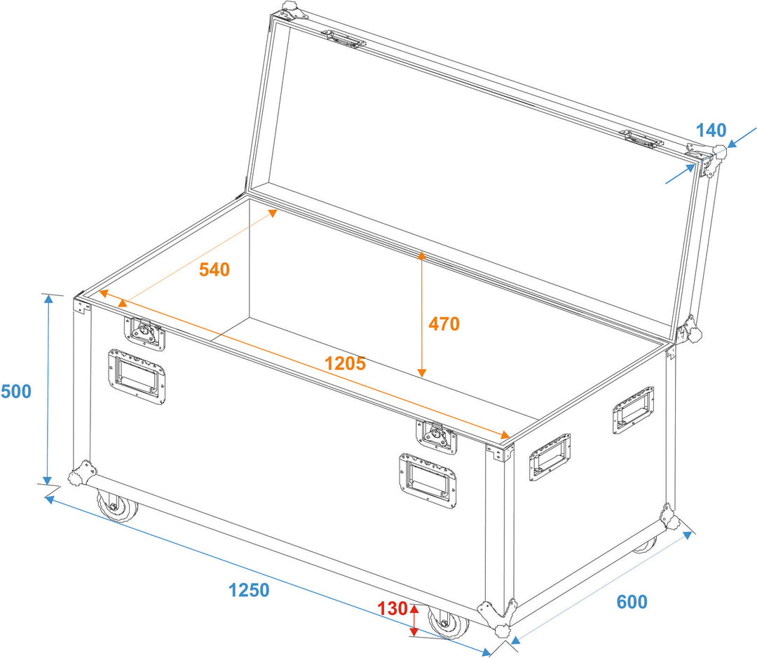 ROADINGER ODV-1 Universal Tour Case 120cm with wheels