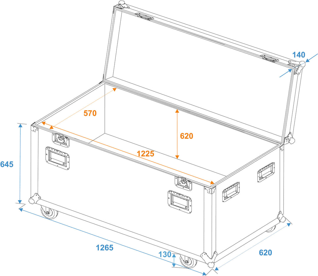 ROADINGER Universal Tour Case 120cm with wheels Pro