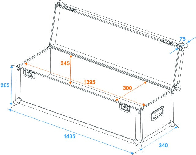 Roadinger Flightcase Pro (140 x 30 x 30cm)