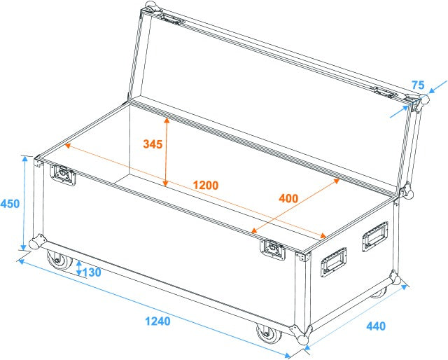 Eurolite Flightcase Pro m. Hjul (120 x 40 x 40cm)