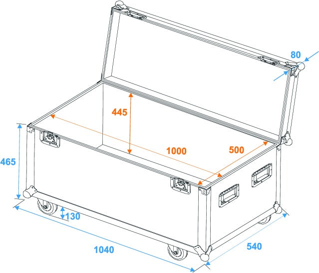 Eurolite Flightcase Pro m. Hjul (100 x 50 x 50cm)