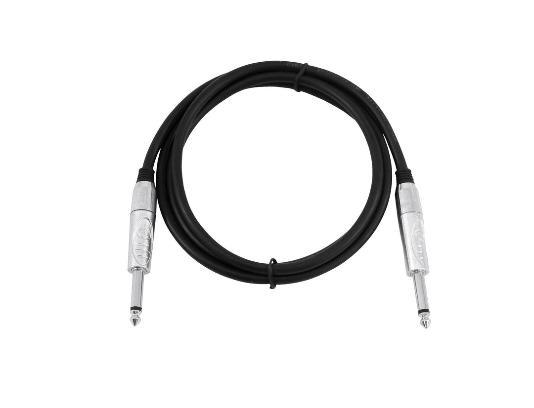 OMNITRONIC Jack Cable 6.3 mono 1m bk ROAD